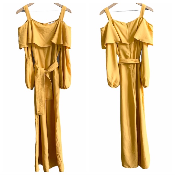 NWT Anthropologie Current Air Mustard Jumpsuit Med - Picture 7 of 15